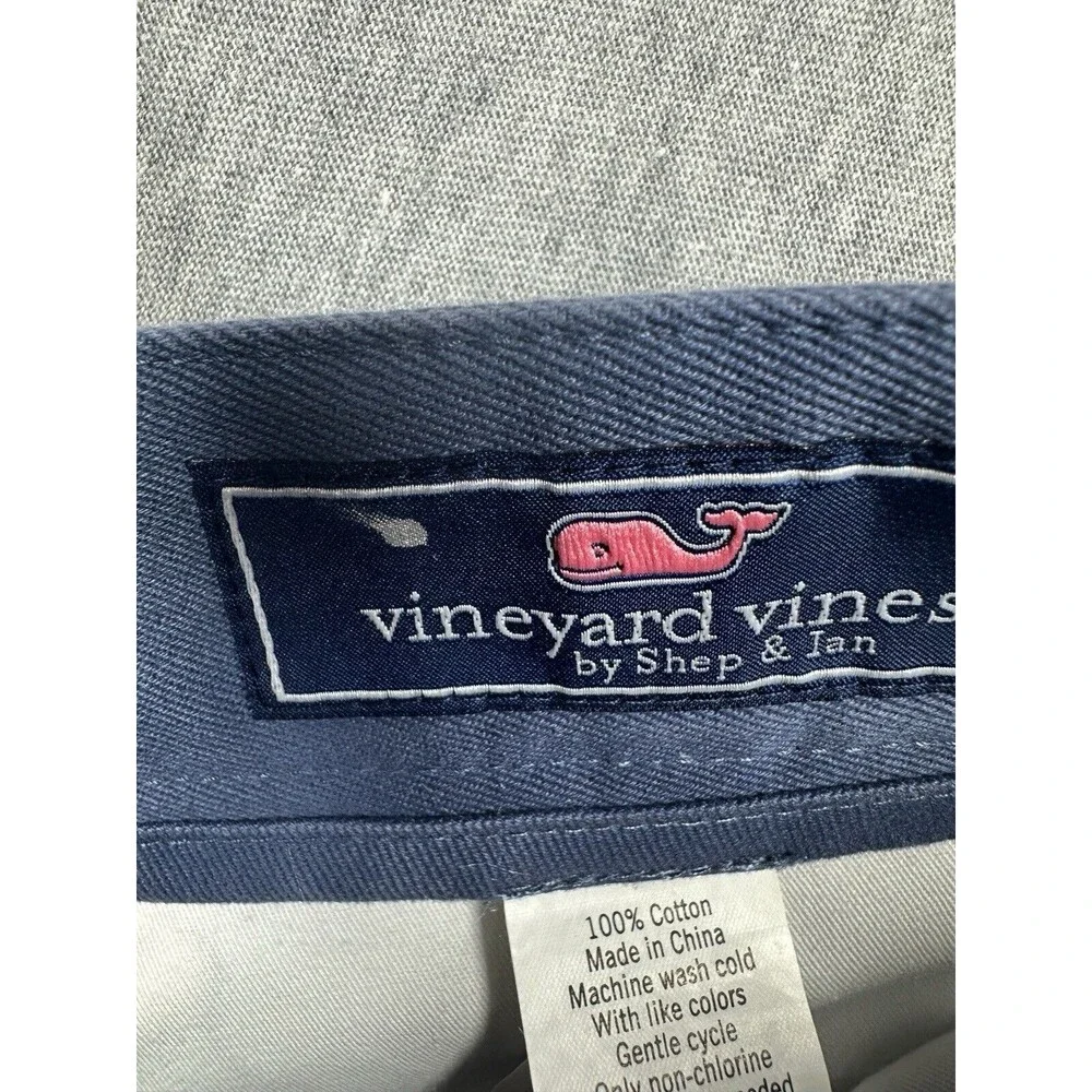 Vineyard Vines Men 34x30 Blue Embroidered‎ Nautical Flag Club Pant